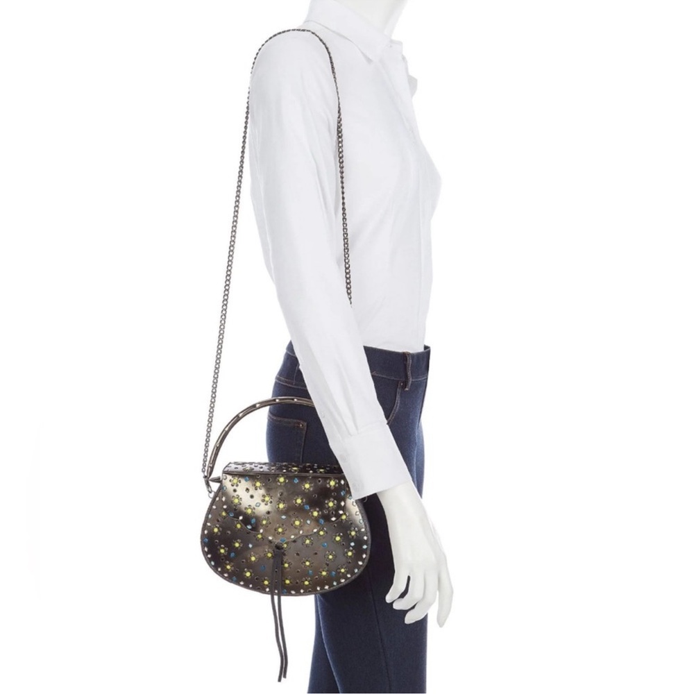 NWT Sam Edelman Georgia Iron Hard-Shell Crossbody Bag